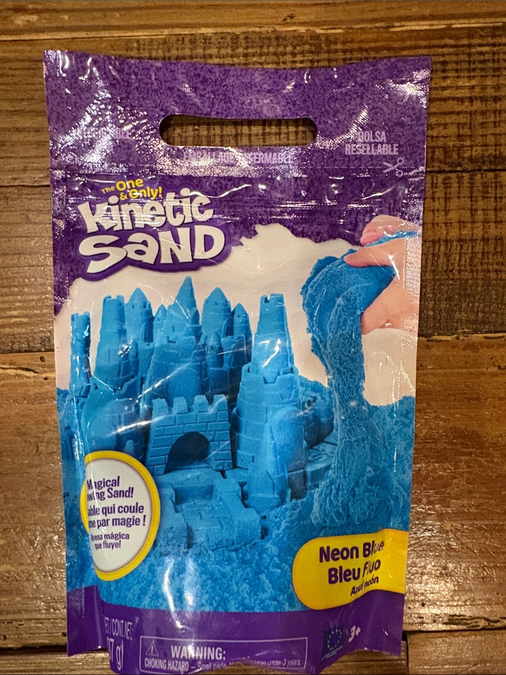 Kinetic Sand Neon Blue Moldable Playset - The One & Only
